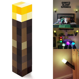 Minecraft Game Torch Lamp Led Night Light Home Decors USB Rechargeable Kids Gift - Image 3