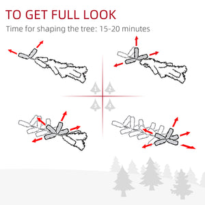 5FT Indoor Christmas Tree Artificial Decoration Xmas Gift With Metal Stand Branch Tips - Image 2