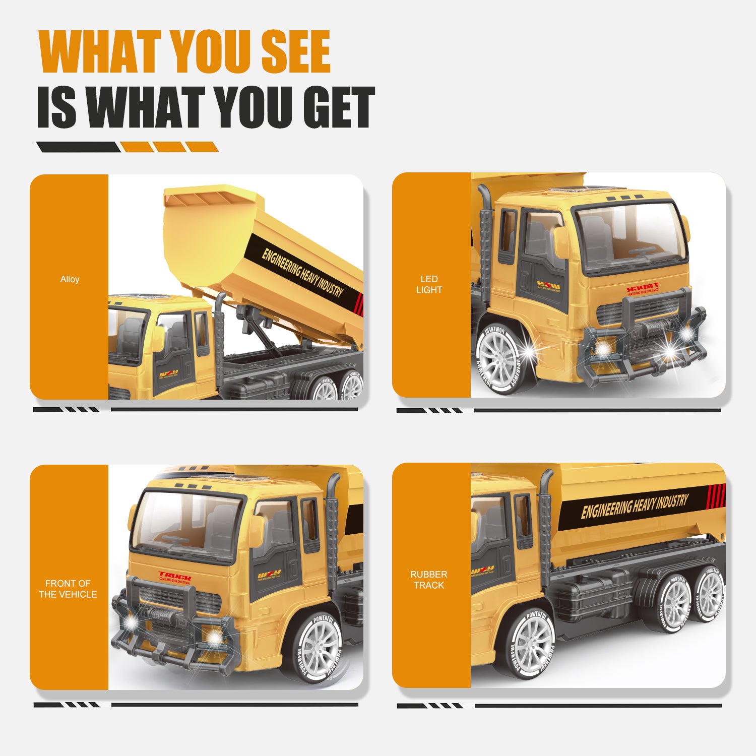 Remote-controlled Engineering Vehicle Toys, Dump Truck Toys, Kids Gifts