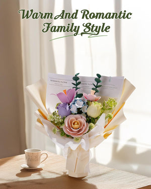 ROBOTIME 3D Plastic Flower Puzzle, Spring Time Bouquet DIY Model Kits For Gift AF01J - Image 6