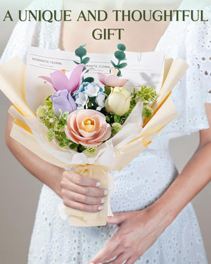 ROBOTIME 3D Plastic Flower Puzzle, Spring Time Bouquet DIY Model Kits For Gift AF01J - Image 7