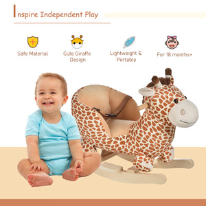 Children Kids Rocking Horse Toys Giraffe Seat Belt Toddlers Baby Toy Gift - Image 3