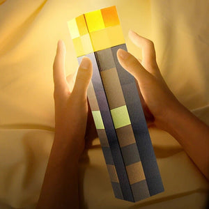 Minecraft Game Torch Lamp Led Night Light Home Decors USB Rechargeable Kids Gift - Image 5