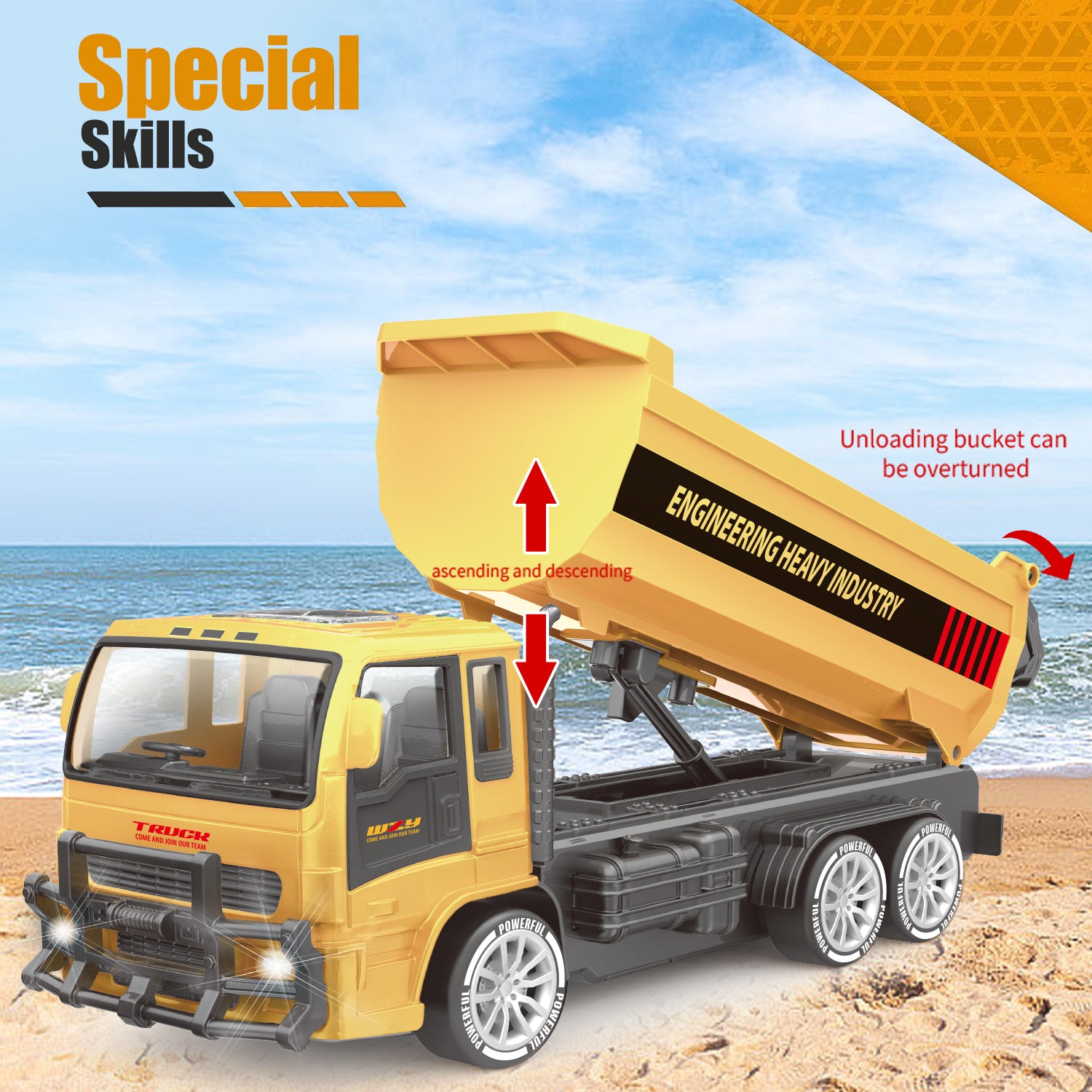 Remote-controlled Engineering Vehicle Toys, Dump Truck Toys, Kids Gifts