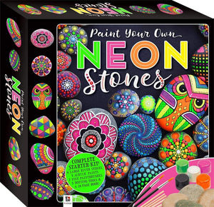 Hinkler Paint Your Own Neon Stones Rock Painting Kit - Image 1