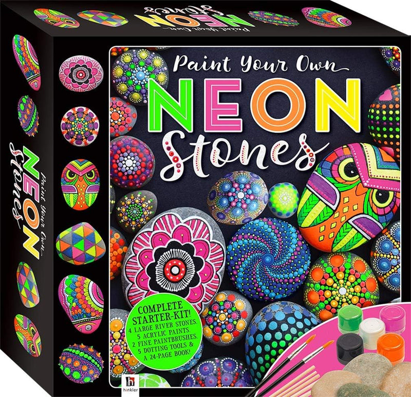 Hinkler Paint Your Own Neon Stones Rock Painting Kit