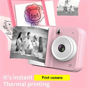 Children Digital Camera Instant Print Toys For Kids Thermal Print Camera HD 1080P Photo Printing Camera With 3 Rolls Print Paper - Image 3