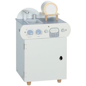 Wooden Dishwasher Playset, Kitchen Sink Toys With Faucet, Sink And Accessories, Gift For Boys Girls Toddlers - Image 6