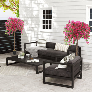 Set Of 2 Decorative Artificial Plants, Murraya Flowers In Pots, Fake Plants For Home Indoor Decor, 120cm, Red - Image 2