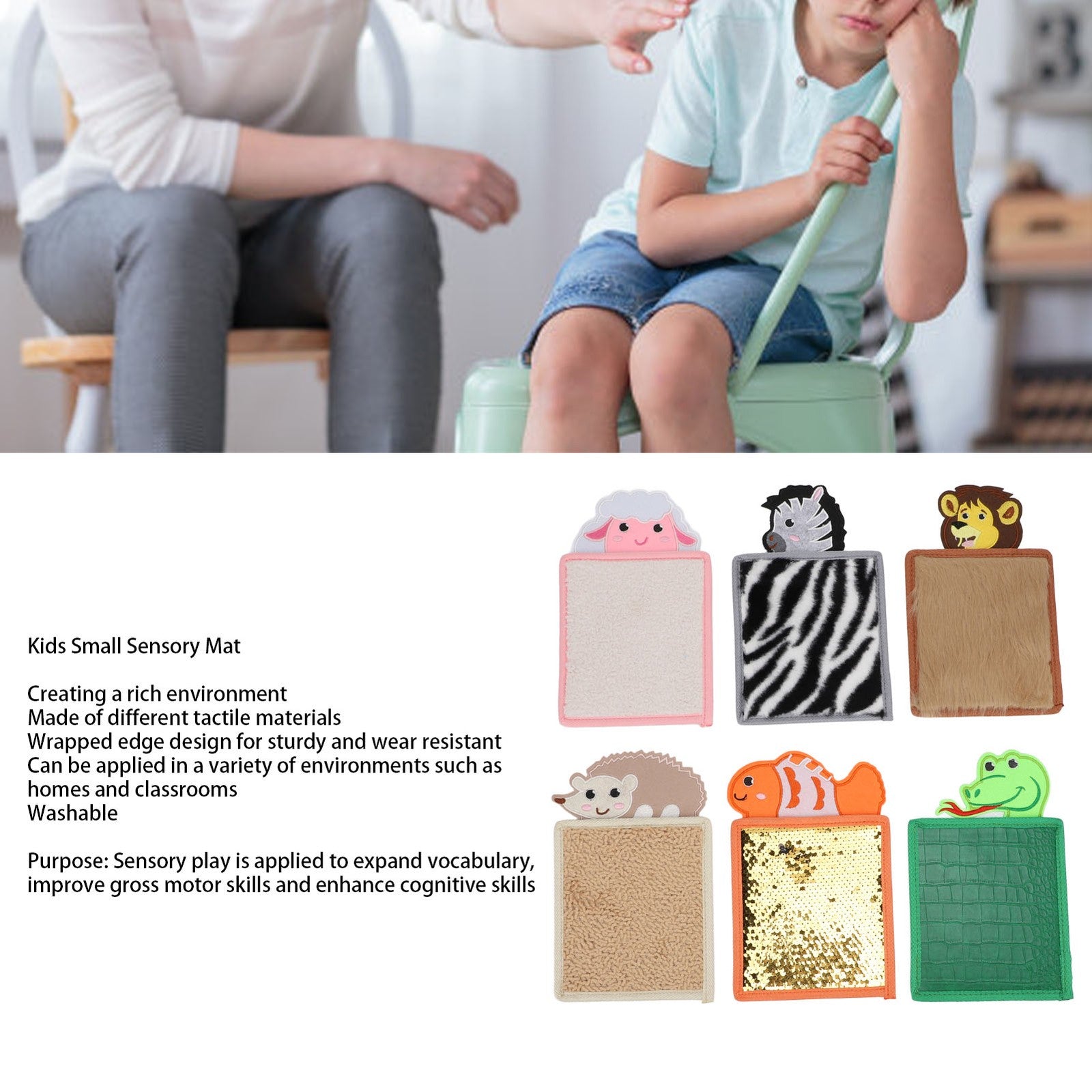 6pcs Sensory Mats, 6Sensory Mats For Autistic Children