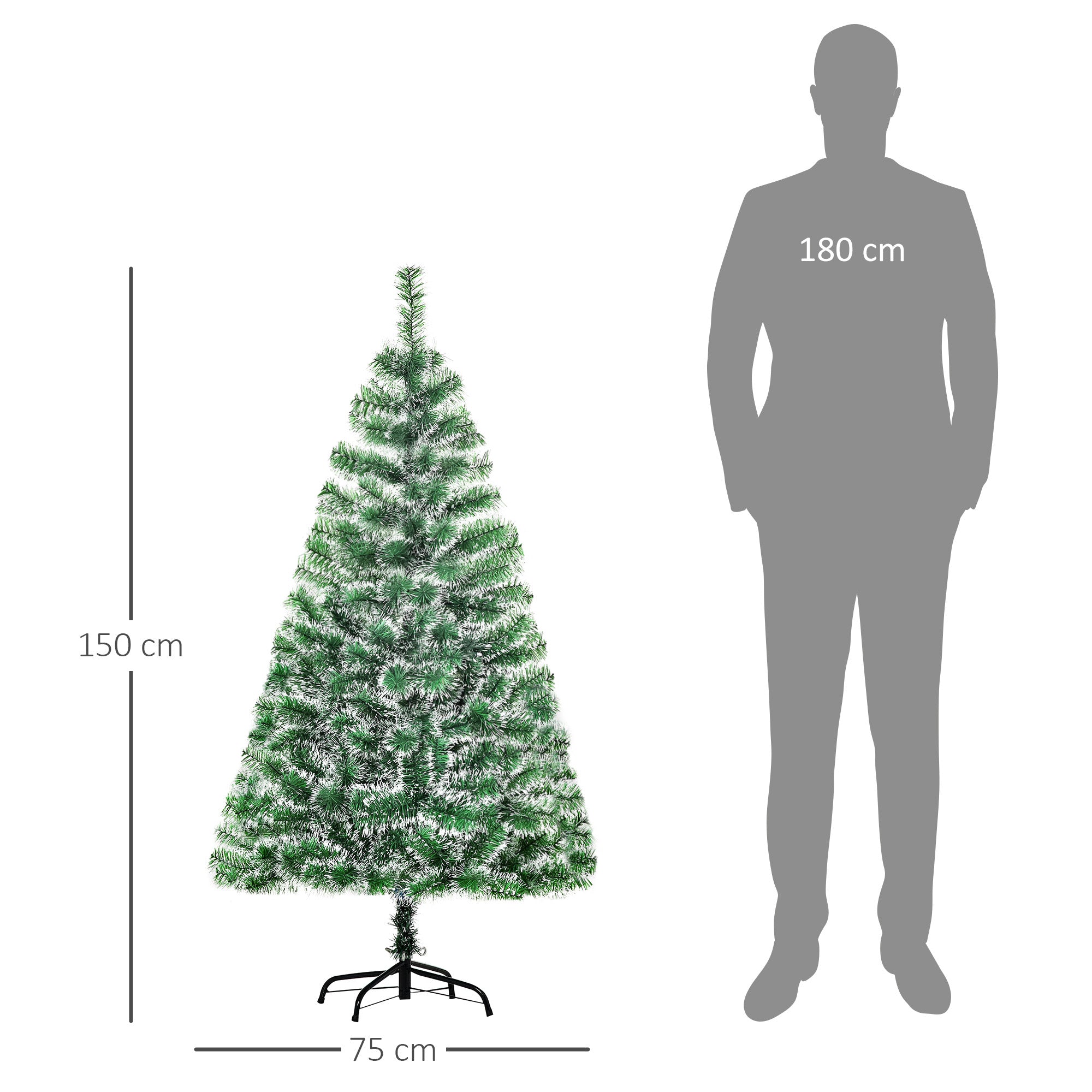 5FT Indoor Christmas Tree Artificial Decoration Xmas Gift With Metal Stand Branch Tips
